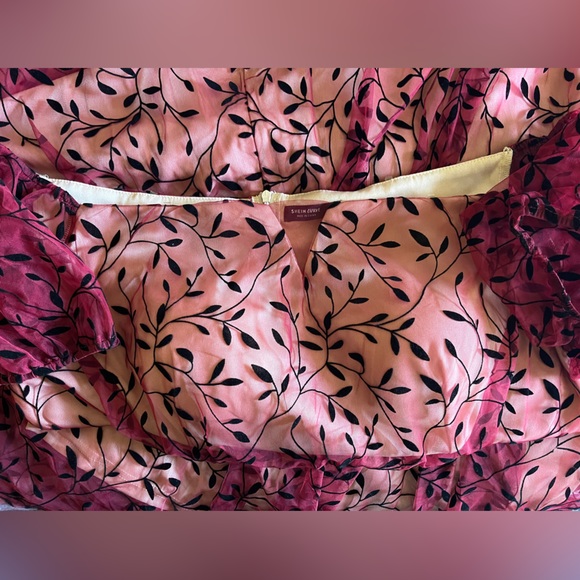 Ball gown red chiffon floor length - Picture 8 of 8